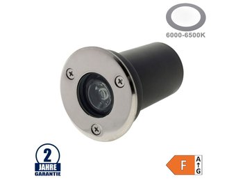 1W LED Bodenleuchte für Außenmontage 230V IP65 Kaltweiß