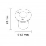1W LED Bodenleuchte für Außenmontage 230V IP65 Kaltweiß