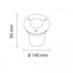 5W LED Bodenleuchte für Außenmontage 230V IP65 Kaltweiß