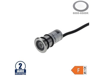 1W LED Bodenleuchte Inox 24V IP68 Kaltweiß