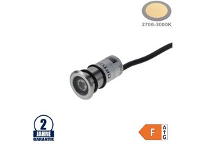 1W LED Bodenleuchte Inox 24V IP68 Warmweiß