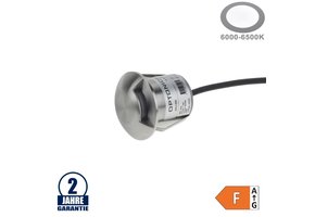 1,3W LED Bodeneinbauleuchte Side-Effekt Inox 24V IP68 Kaltweiß