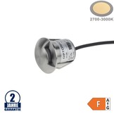 1,3W LED Bodeneinbauleuchte Side-Effekt Inox 24V IP68 Warmweiß