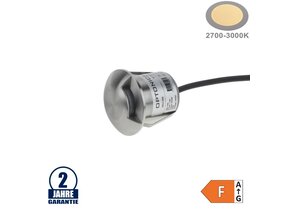 1,3W LED Bodeneinbauleuchte Side-Effekt Inox 24V IP68 Warmweiß