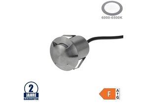 1,3W LED Bodeneinbauleuchte TwoSide-Effekt Inox 24V IP68 Kaltweiß