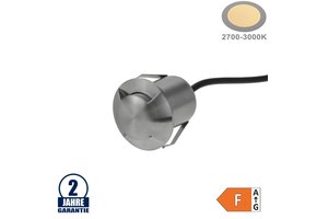 1,3W LED Bodeneinbauleuchte TwoSide-Effekt Inox 24V IP68 Warmweiß