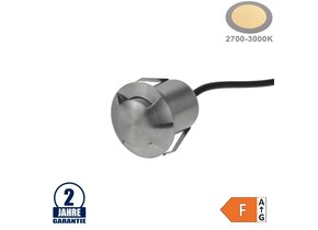 1,3W LED Bodeneinbauleuchte TwoSide-Effekt Inox 24V IP68 Warmweiß