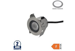 1,3W LED Bodenleuchte Inox 24V IP68 Kaltweiß