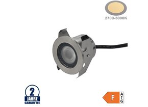 1,3W LED Bodenleuchte Inox 24V IP68 Warmweiß