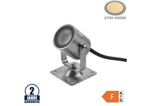 1,3W LED Boden und Gehwegleuchte schwenkbar 24V IP68 Warmweiß