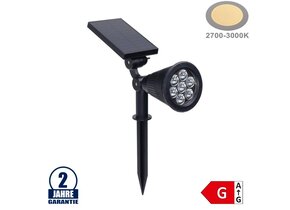 1,5W LED Solar Gartenleuchte 6V Warmweiß IP65