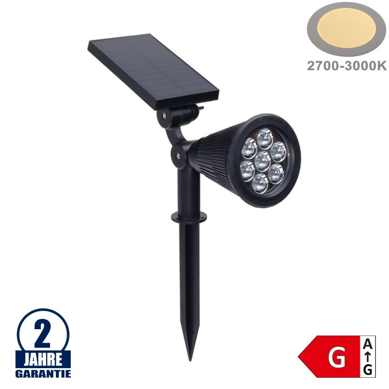1,5W LED Solar Gartenleuchte 6V Warmweiß IP65
