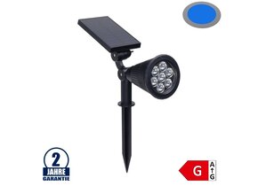1,5W LED Solar Gartenleuchte 6V Blau IP65