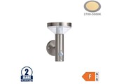2W LED Solar Wandleuchte mit PIR Sensor INOX Warmweiß IP44