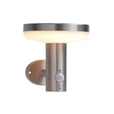 4,4W LED Solar Wandleuchte mit PIR Sensor INOX Warmweiß IP44