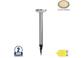 4,4W LED Solar Gehwegleuchte mit PIR Sensor und Erdspieß INOX Warmweiß IP44