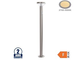 2W LED Solar Gehwegleuchte mit PIR Sensor INOX Warmweiß IP44