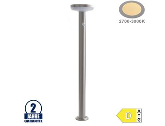 4,4W LED Solar Gehwegleuchte mit PIR Sensor INOX Warmweiß IP44
