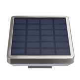 4,4W LED Solar Gehwegleuchte mit PIR Sensor Eckig INOX Warmweiß IP44