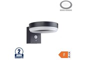 6W LED Solar Wandleuchte mit PIR Sensor Schwarz Kaltweiß IP44