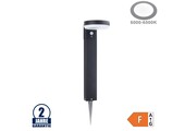 6W LED Solar Gehwegleuchte mit PIR Sensor 50cm Schwarz Kaltweiß IP44