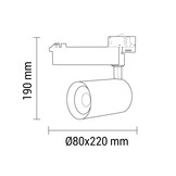 25W LED COB 3Ph. Schienenstrahler Professional Neutralweiß