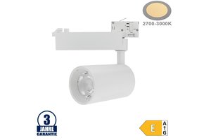 25W LED COB 3Ph. Schienenstrahler Professional Warmweiß