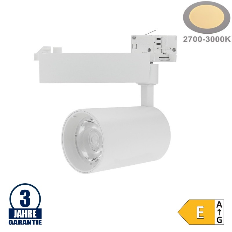 35W LED COB 3Ph. Schienenstrahler Professional Warmweiß