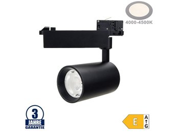 35W LED COB 3Ph. Schienenstrahler Professional Neutralweiß Schwarz