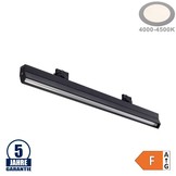40W LED 3Ph. Linearleuchte Professional 90,5cm Neutralweiß Schwarz