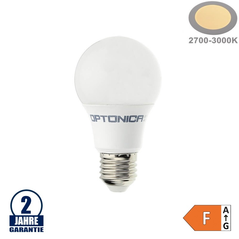 8,5W LED E27 A60 Birne Kunststof Warmweiß