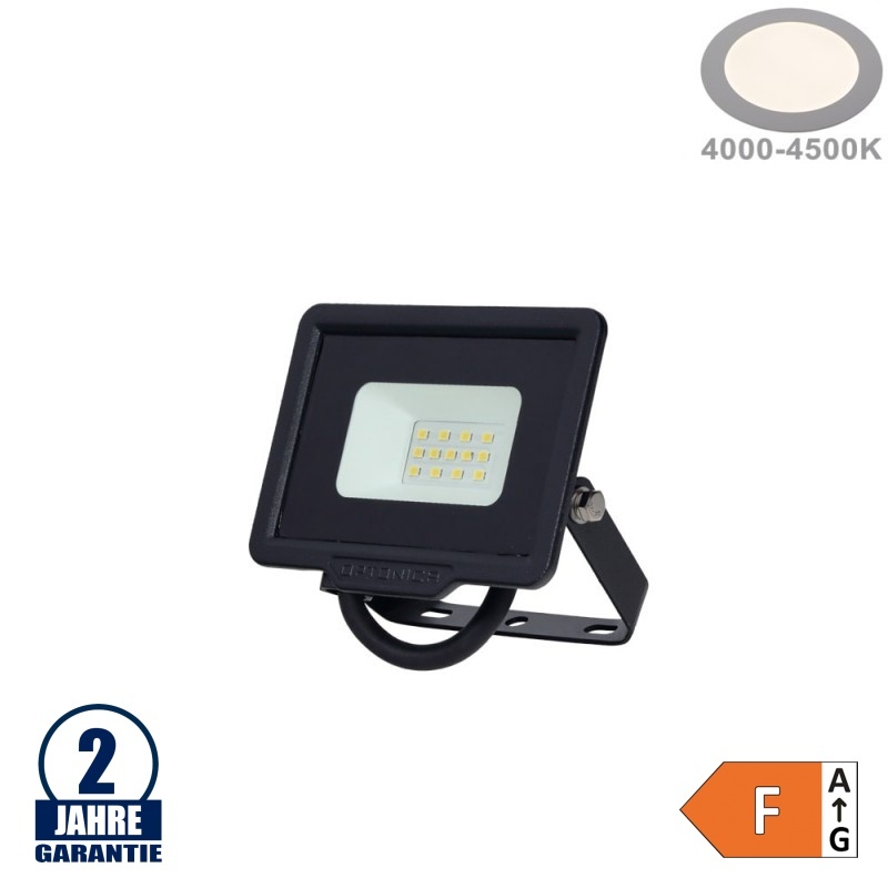 10W LED SMD Fluter City Line Schwarz Neutralweiß