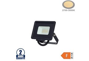 10W LED SMD Fluter City Line Schwarz Warmweiß