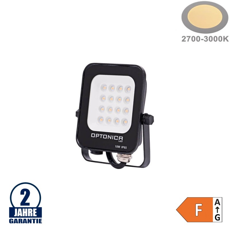 10W LED SMD Fluter schwarzes Gehäuse Warmweiß