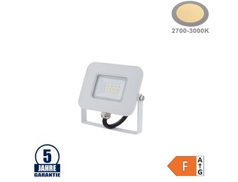 10W LED SMD Fluter Professional mit 70cm Kabel Weiß Warmweiß