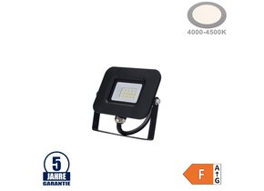 10W LED SMD Fluter Professional mit 70cm Kabel Schwarz Neutralweiß