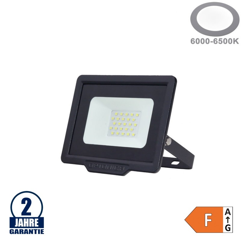 20W LED SMD Fluter City Line Schwarz Kaltweiß