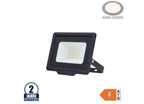 20W LED SMD Fluter City Line Schwarz Neutralweiß