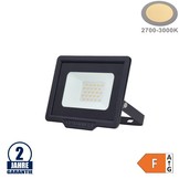 20W LED SMD Fluter City Line Schwarz Warmweiß