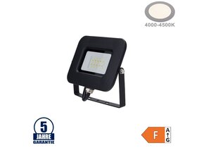 20W LED SMD Fluter Professional mit 70cm Kabel Schwarz Neutralweiß