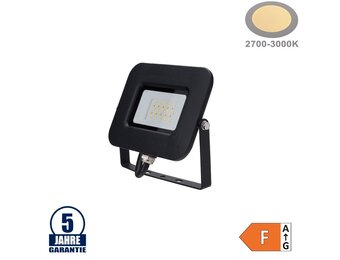 20W LED SMD Fluter Professional mit 70cm Kabel Schwarz Warmweiß