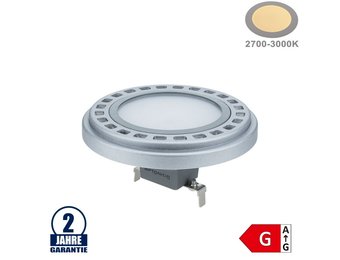 15W LED AR111/G53 12V AC/DC 120° Warmweiß