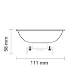 15W LED AR111/G53 12V AC/DC 120° Warmweiß