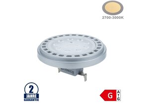 15W LED AR111/G53 12V AC/DC 30° Warmweiß