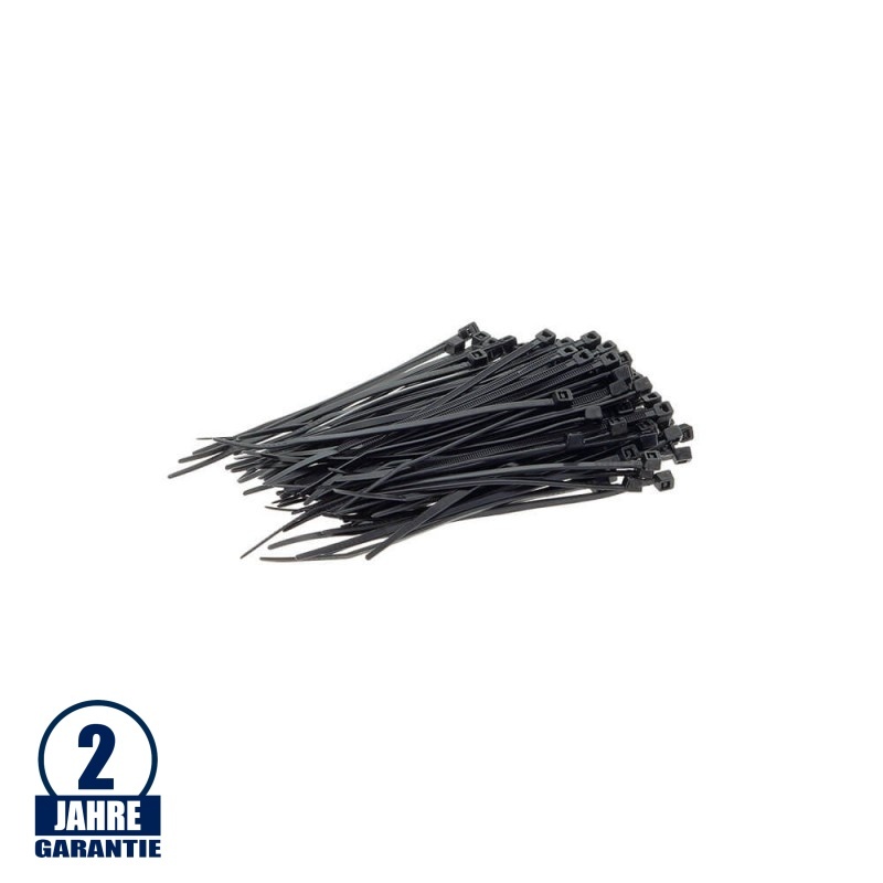 Kabelbinder schwarz UV-beständig 2,5x203mm 100 Stk.