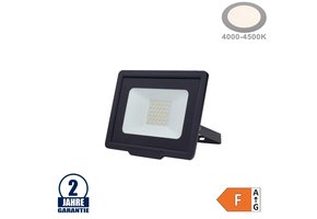 30W LED SMD Fluter City Line Schwarz Neutralweiß