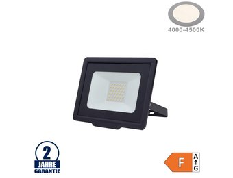 30W LED SMD Fluter City Line Schwarz Neutralweiß