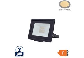 30W LED SMD Fluter City Line Schwarz Warmweiß