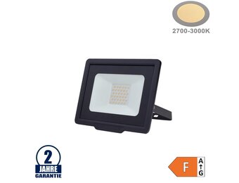 30W LED SMD Fluter City Line Schwarz Warmweiß
