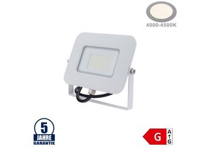 30W LED SMD Fluter Professional mit 70cm Kabel Weiß Neutralweiß